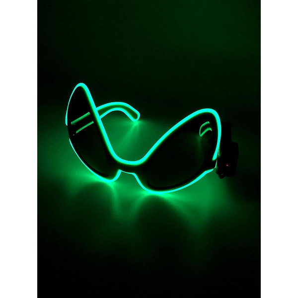 Halloween Alien Eyes Briller Wire Glowing Briller Led Lys Op Kostume Festival Fest Briller  (FMY)