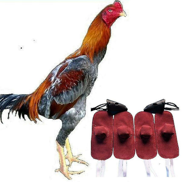 4 kpl kukon hanskat Para Gallos kana kypärä taistelu suoja maatilan eläimet kukot kana tarvikkeet (väri: 4 kpl)  (FMY)