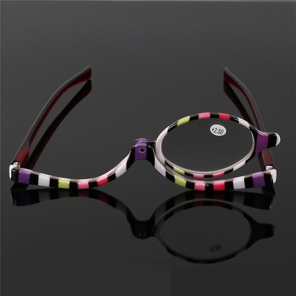 Lesebriller med roterende sminke, roterende briller med én linse, essensielle sminkeverktøy for kvinner (FMY)