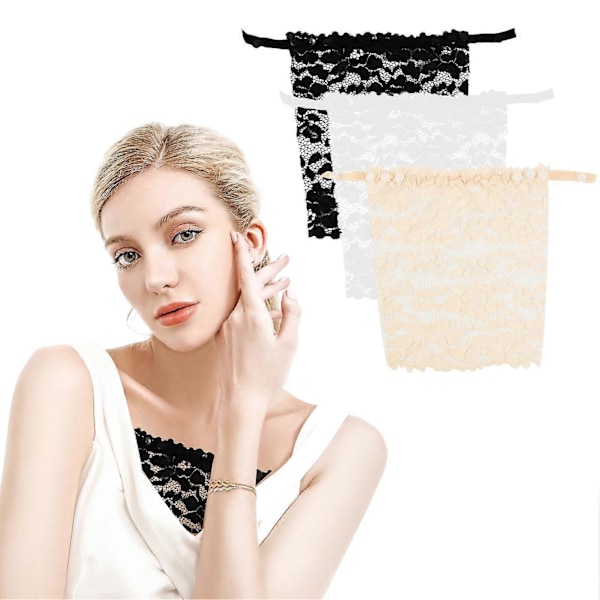 3 stk. Dame Blonde Clip-On Mock Camisole BH Innlegg, Bralette Hals Blonde Topp Bandeau BH med Justerbar Stropp for Kvinner, One Size (FMY)
