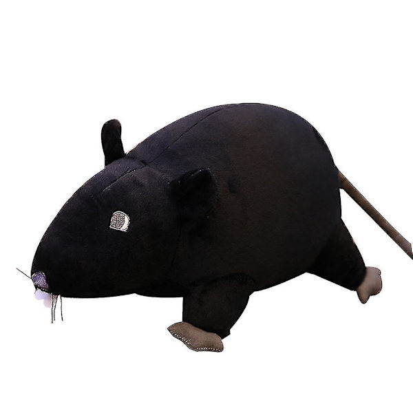 Simulert 3D Mus Rotte Dyr Myk Plysj Dukke Leke Sofa Sofa Dekor Nyttårsgave (FMY) Black