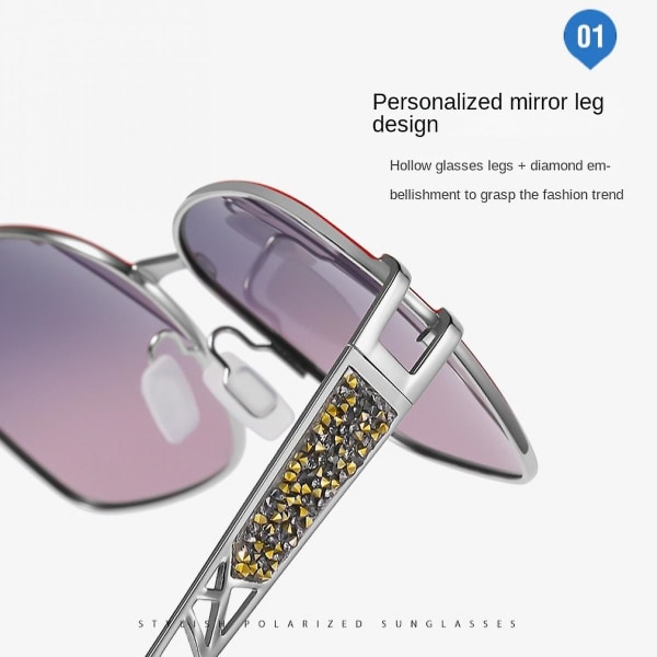 Polariserede solbriller til kvinder Mænd Klassiske Trendy Stilfulde solbriller 100 % UV-beskyttelse (FMY)