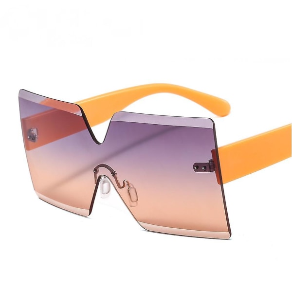 C10 ramlös stor ram Personlighet Mångsidig färgsolglasögon i ett stycke Flerfärgad modeinredning Hettsäljande solglasögon (FMY)