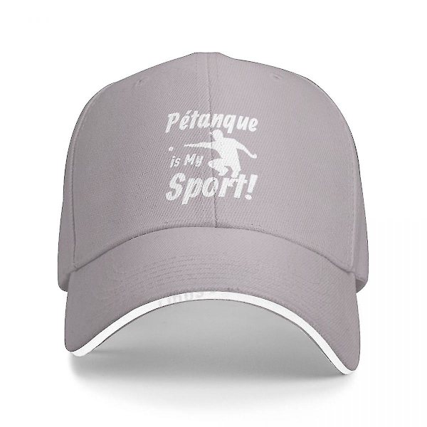 Petanque Boule Baseball Caps Kesämuoti Säädettävä Petanque On Minun Urheilulakit Huippulippalakki  (FMY) Gray One Size