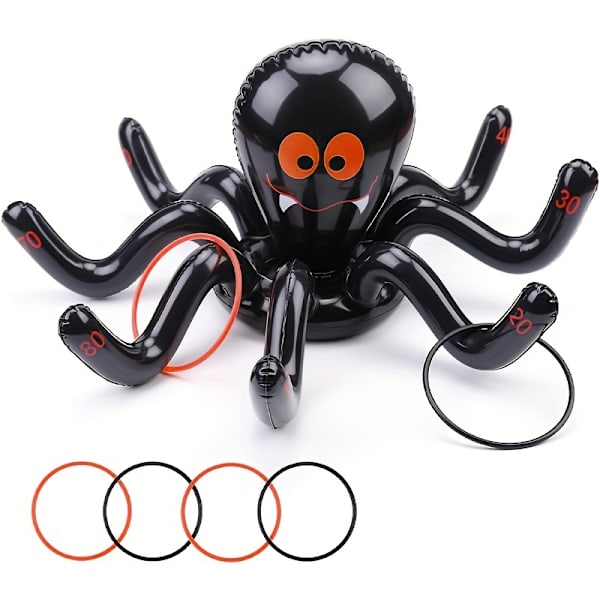 Halloween-juhlat - Ilmapalloheittopelisetti - Oktopus ja hämähäkin renkaat, lateksimateriaali, täydellinen juhliin (FMY) 1pc