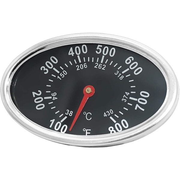 7,4 cm ugnstermometer, termometer i rostfritt stål för reservdelar för gasgrill (FMY)