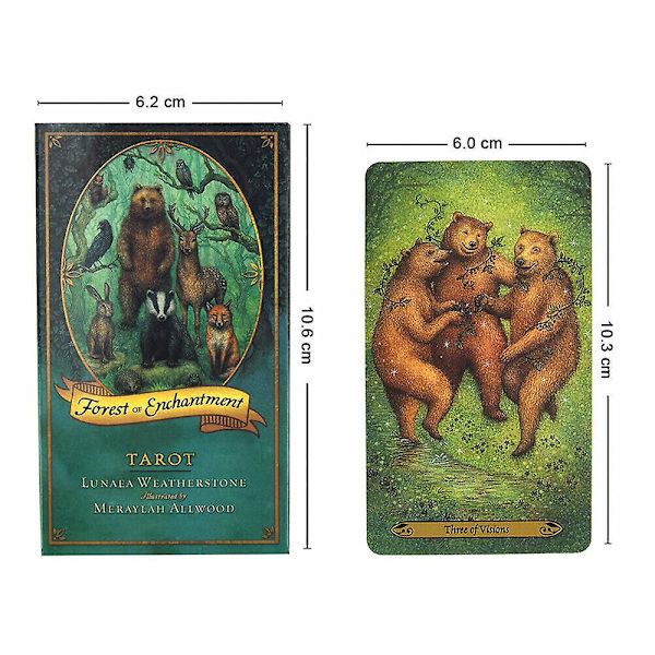 Forest of Enchantment Tarot 78-korts dæk engelsk skoven er fuld af magi  (FMY)