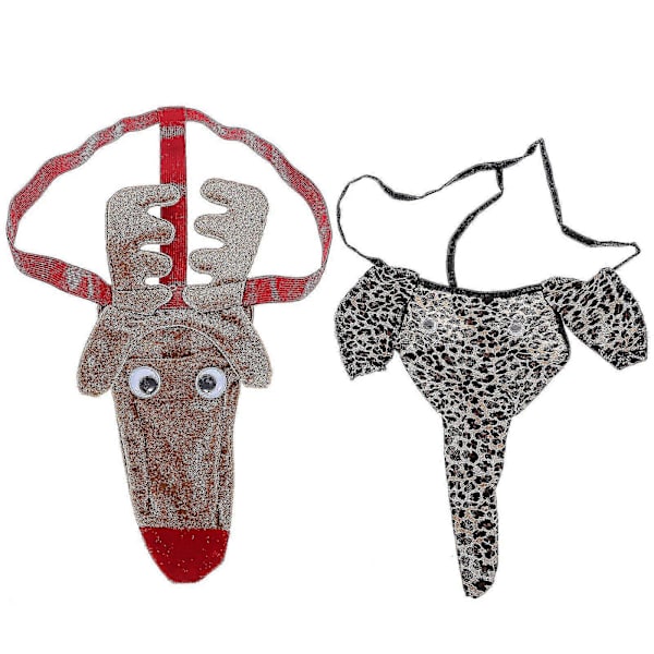 2 st Herrstringkalsonger Män Djur G-string Herrstringkalsonger Man Stringkalsong Leopard Stringkalsong Underkläder fi (FMY)