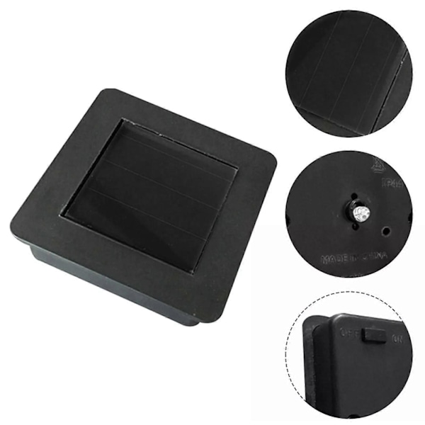 2 STK./4 STK. Solcellelampe Udskiftning Top Firkantet Solpanel Top Udskiftning (FMY) A 2PCS