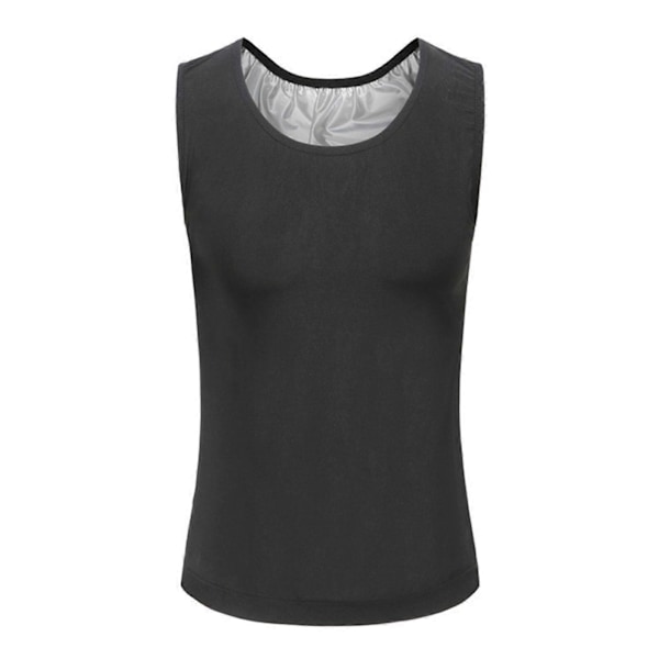 S-5XL Herr Gym Underkläder Hudvänliga. Multifunktionell Omedelbar Platt Mage Effekt Silver Andningsbar Slimmande Kroppsformare Väst (FMY) Silver S-M
