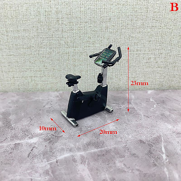 1:60 mittakaavan nukkekodin juoksumatto Miniatyyrikalusteet Nukkekodin juoksukone (FMY) Black A