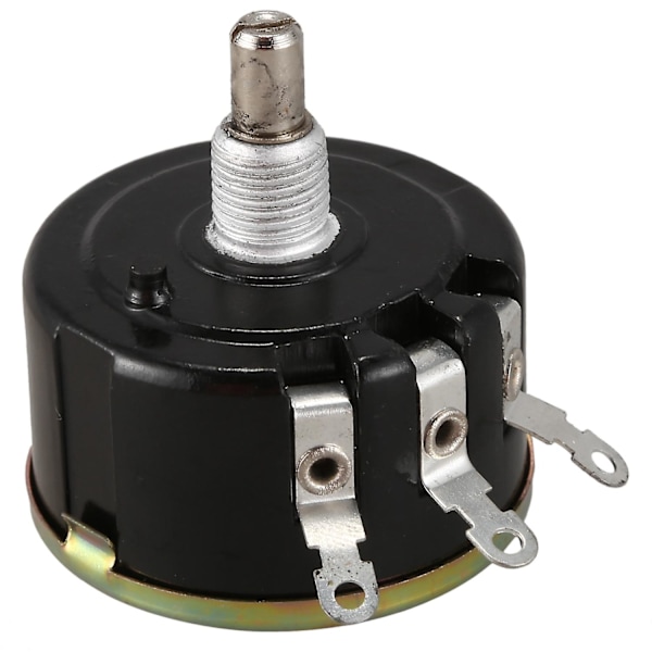 Wx050 10k Ohm 5w 6mm Rund Aksel Trådviklet Potentiometer Sort+sølv  (FMY) BlackSilver