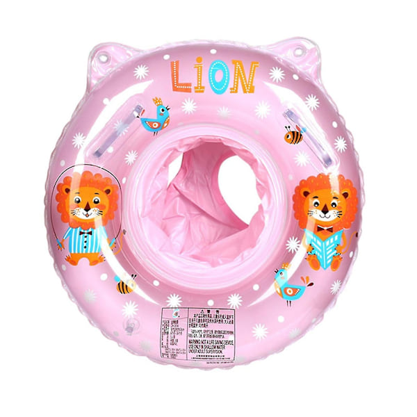 Badring, Simhjälp Uppblåsbar Flytring Sits För Leksaker 6 Månader Till 36 Månader Lion - Pink