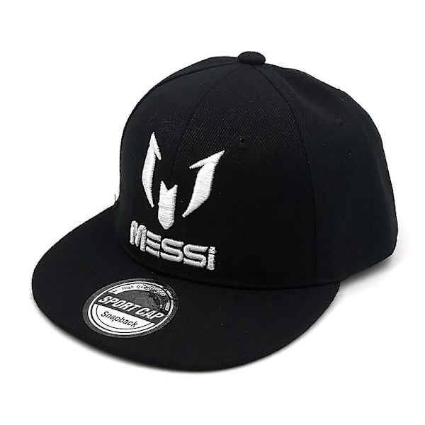 Muodin lapset jalkapallo tähti Ronaldo Cr7 Kirjonta Lapset Baseball Cap Hat Pojat Tytöt Urheilu  (FMY) Messi black
