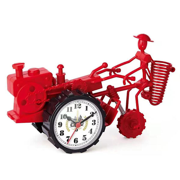 Retro Väckarklocka Traktor Klocka Dekorationer Kreativ Pennhållare (FMY) Red