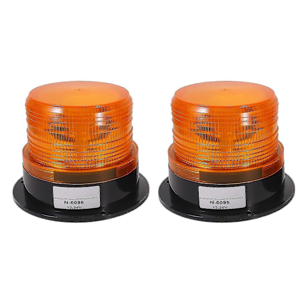 2 X Gult LED Varningsljus Stroboskop Nödljus Blinkande Varningslampa Lastbil 12v 24v s202412246624 (FMY)