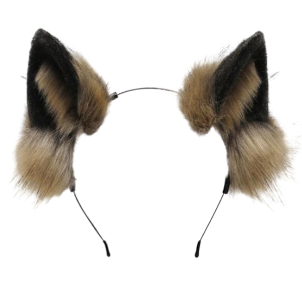Susien Wolfikorvien Pääpanta Cosplay-Tarvike Pään Koriste Unisex Halloween-Juhlat naamiaiskoriste (FMY) Brown