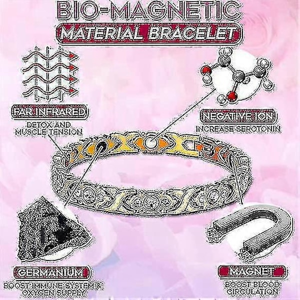 Magnetisk Terapi Menopause Lettelse Armbånd For Kvinner (FMY) Silver