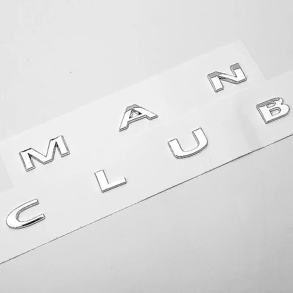 3D ABS Svart Clubman Logotyp Countryman Emblem Bokstäver Dekal Bagagemärke för Mini Cooper S Countryman R60 F60 Tillbehör Zekai (FMY) Chrome Clubman