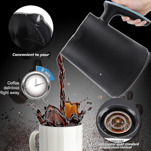 Automatisk turkisk kaffemaskin vattenkokare AC 220~240v malet kaffemaskin-yyc (FMY) Sky Blue