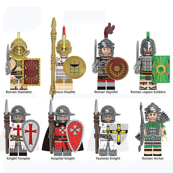 Krigere fra Middelalderen Minifigur Byggeklodser Legetøjs Sæt (FMY) B