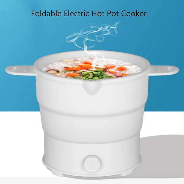 Fällbar Elektrisk Kokplatta 800w 1.2l Resepot för Camping Kontor Hotell Nudel Gröt Soppa (FMY) EU Plug 220V