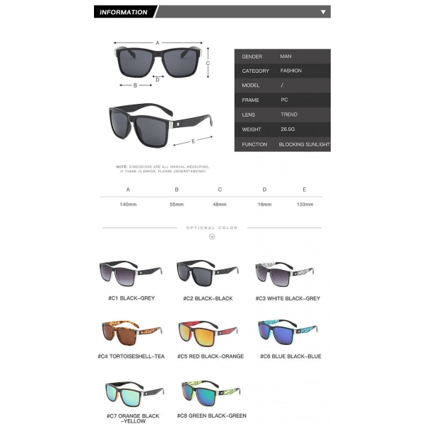 Nye europæiske og amerikanske sportssolbriller til mænd og kvinder med samme afsnit Strandsolbriller til udendørs stel ridebriller Qs056 (FMY)