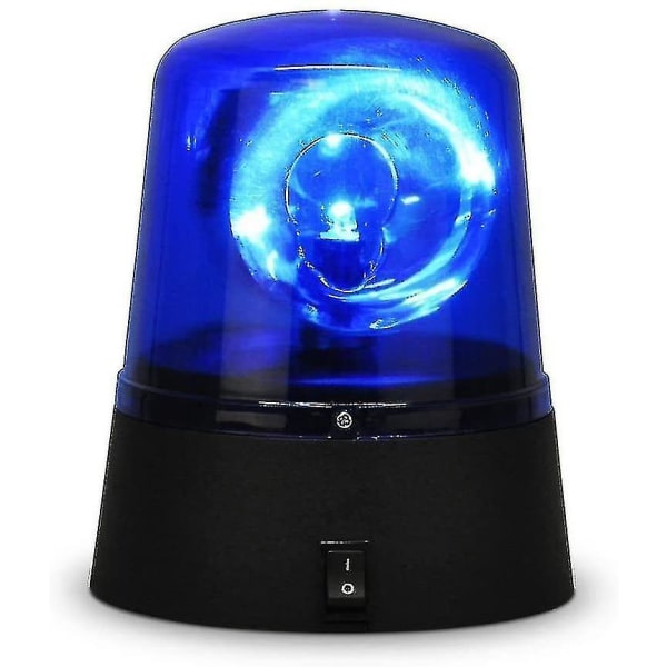 Roterende blå LED politibil Beacon Disco Party Dj Light Lamp Rave Strobe Sirene (FMY)
