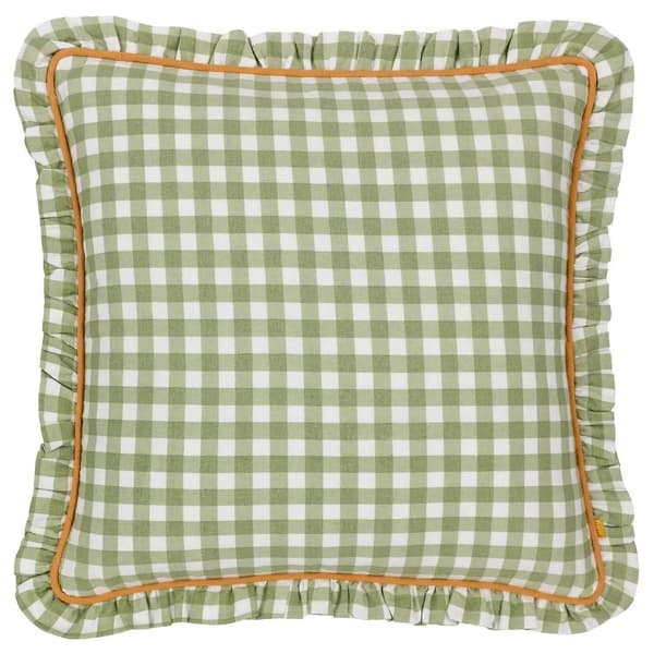 Maude Vendbart Gingham Pudebetræk (FMY) Sage 45cm x 45cm