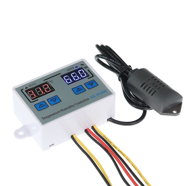 Termostat, digital fuktighetsutgang temperaturkontroller Husholdningskjøling termostat Humidistat 10a direkte kontroll termometer hygrometer (ac