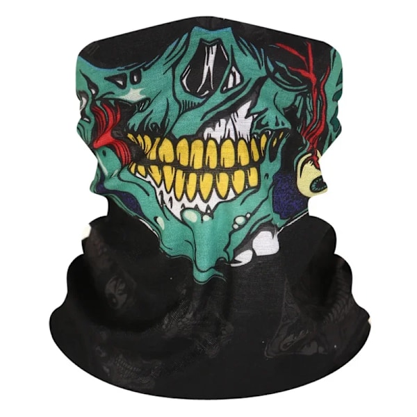 Halloween Mask Skräck Skelett Hakmask Skelett Performance Party Utklädnad Riktiga CS Masker(FMY) army green