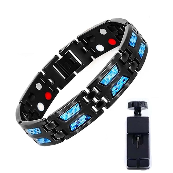 Fjärrinfraröd Jon Magnetiskt Armband Magnetiska Band för Män Armband Längd Justerbar (FMY)