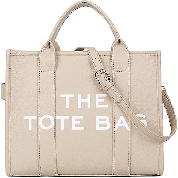 Toteväskor för kvinnor Överdimensionerad PU-läder Tote Bag Handtag Axelväska Crossbody Väska Plånbok Lyx Axelväska (FMY)