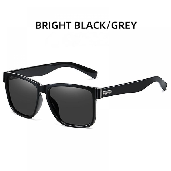 Ljussvart båge Alla Gråa solglasögon Sportsolglasögon för män Nya polariserade bågar Fyrkantiga modepolariserade solglasögon utomhussolglasögon för män (FMY)