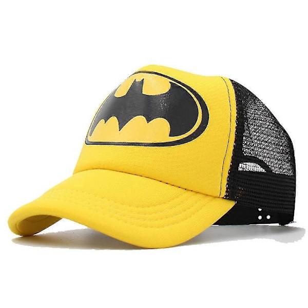 Barn Pojkar Flickor Batman Mesh Snapback Baseball Keps Sommar Utomhus Andningsbar Justerbar Sport Solhatt (FMY) Yellow