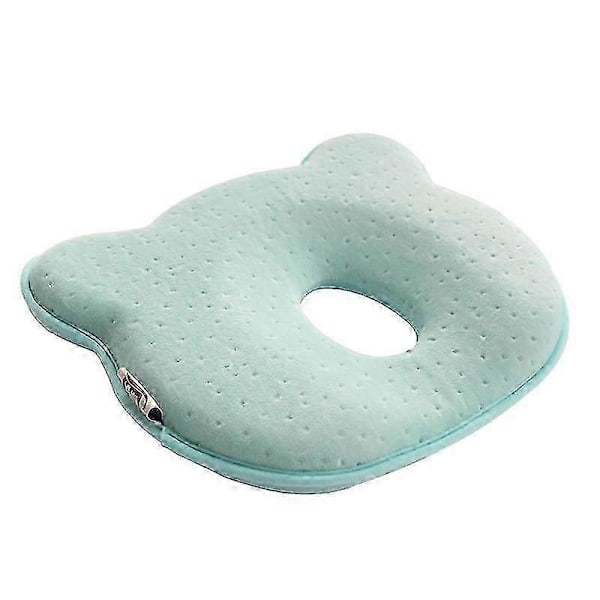 Babykudde Memory Foam Nyfödd Andningsbar Formande Kudde För Att Förebygga Platt Huvud Ergonomisk (FMY) green