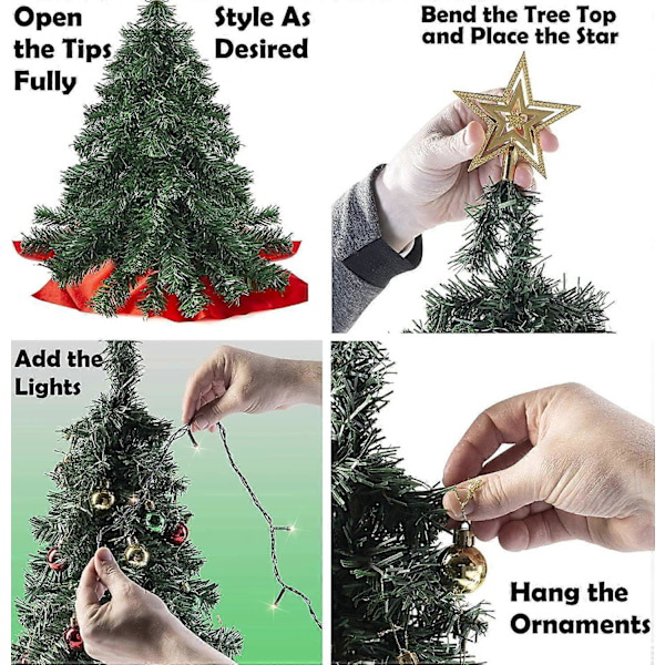 Bordplate Juletre, Lite Kunstig Julgran med LED-lys, Pynt til Hjemmekontor (FMY)
