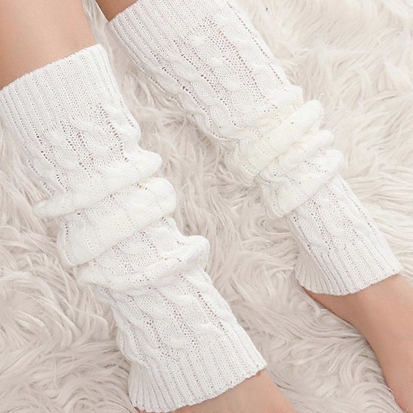 Damen Beinstulpen, Strikkede Vinter Beinvarmere Beinsokker Strikke Overknee Strømper Beinstulpen Lange Beinvarmere Støvle Sokker for Dame Jenter (FMY) style5334
