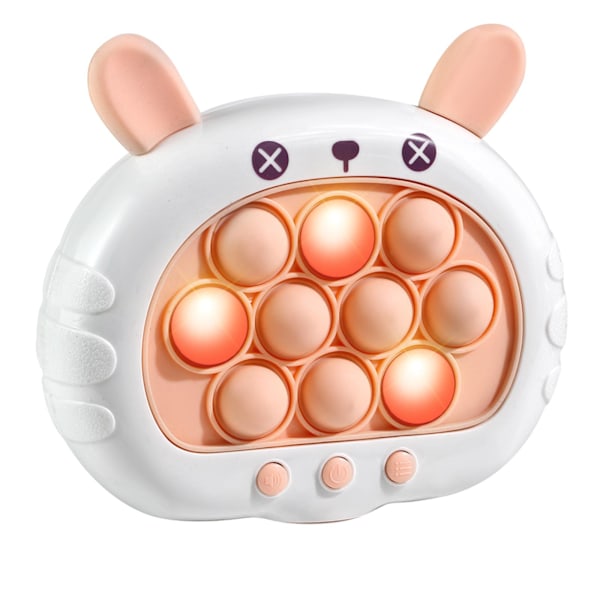 Snabb Push Pop-bubbelspel - Den ultimata stressreducerande leksaken för pojkar & flickor, rolig & engagerande sinnesleksak (FMY) Pink Rabbit