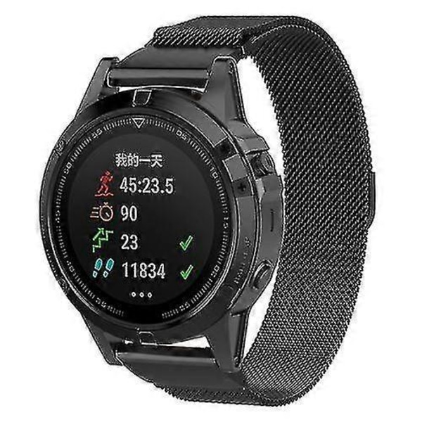 Til Garmin Fenix 6s Milanese Urrem (FMY) Black