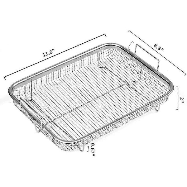Air Fryer Kurv Til Ovn, Rustfrit Stål Grillkurv, Non-stick Mesh Kurv, Air Fryer Bakke Tråd (FMY)