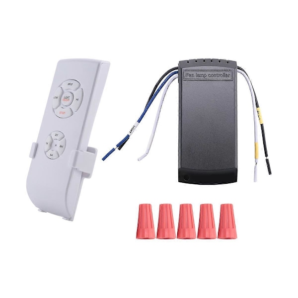 Universelt fjernkontrollsett for takviftelampe, tidsinnstilling, bryter, justerbar vindhastighet, sender R (FMY) white  black 220V