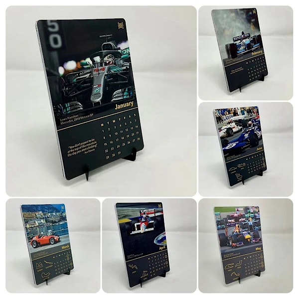 1 kpl Auton kalenteri 2024 F1 Racing -kalenteri 2024-2025 Kotikalenteri, 2024 Formula 1 -kalenteri F1-faneille (FMY) Black