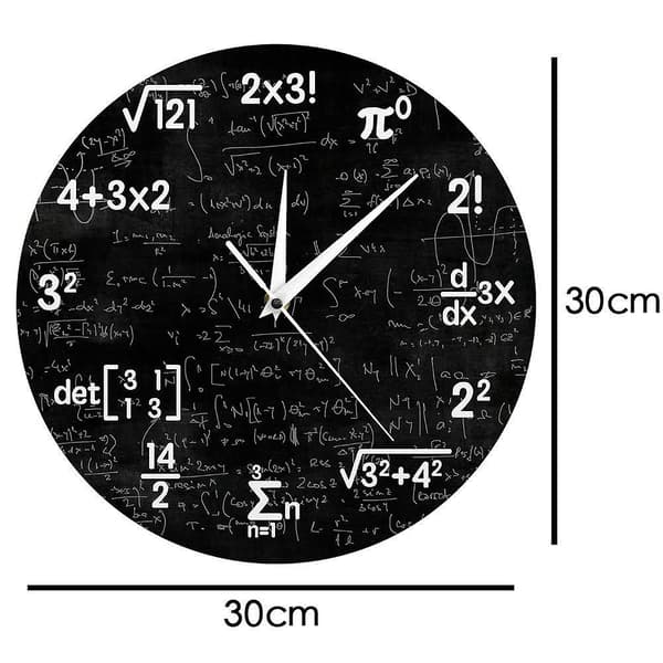Matematikväggklocka Matematik Klocka Examenspresent Presenter Till Barn Matematiska Formler Ikoner Väggklocka Clas  (FMY)