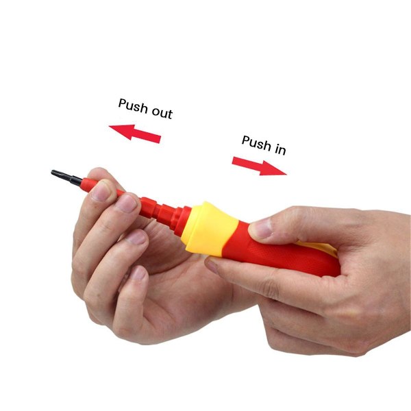 Vde-isolerad skruvmejselsats med set skruvmejselbitar med testpenna Elektrikerhandverktyg (FMY)
