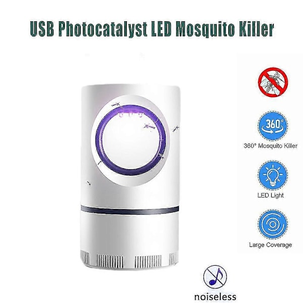 Myggdreper Lampe Elektrisk Oppladbar Zapper Insektfelle UV Lys (FMY)