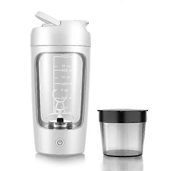Protein Shaker Flaska Skakkopp Helautomatisk Omrörningskopp Med Pulverbox Praktisk (FMY) WH