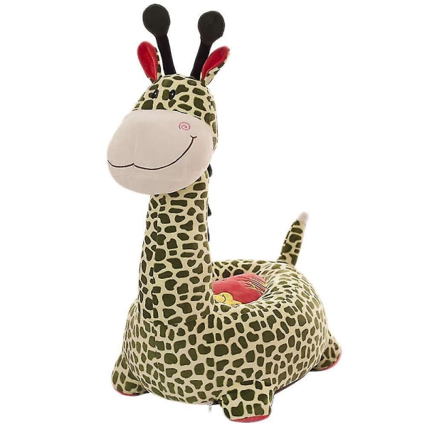 Plys Bamse til børn, Fluffy Sofastol (FMY) riding-giraffe-pink