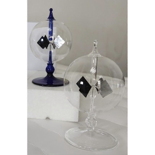 4 Blad Roterande Glas Vädermölla Solcellsdriven Crookes Radiometer Ljusmölla/Pedagogisk Undervisning S (FMY) A1