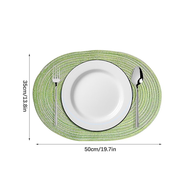 Soikeat Pöytätabletit Pestävät Pöytätabletit Keittiön Pöydälle, 50 x 35 cm (vihreä, ruskea, harmaa, keltainen) (FMY) green